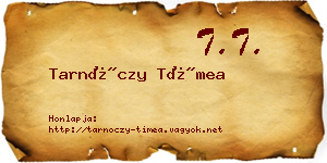 Tarnóczy Tímea névjegykártya